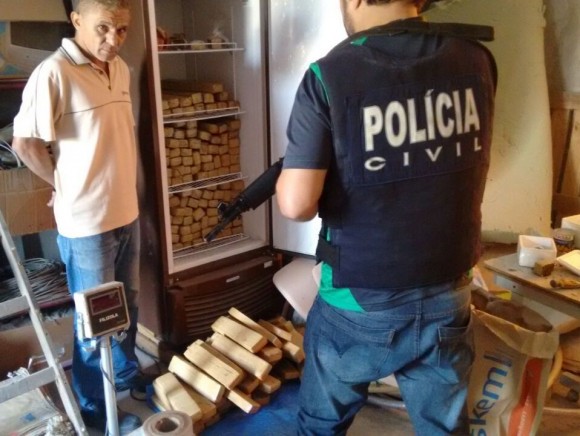 José Antônio foi preso com 300 quilos de maconha (Foto PC-BA).